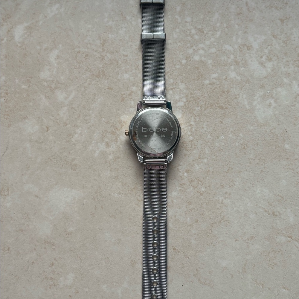 🔴 5 x $19 | Bebe Silver Mesh Watch – Elegant & Timeless Design - Picture 5 of 5